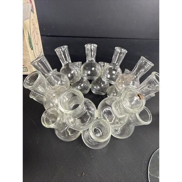 VTG “The Original” Floral Seven And Floral Design Glass Flower Arrangement Vases - Picture 4 of 15